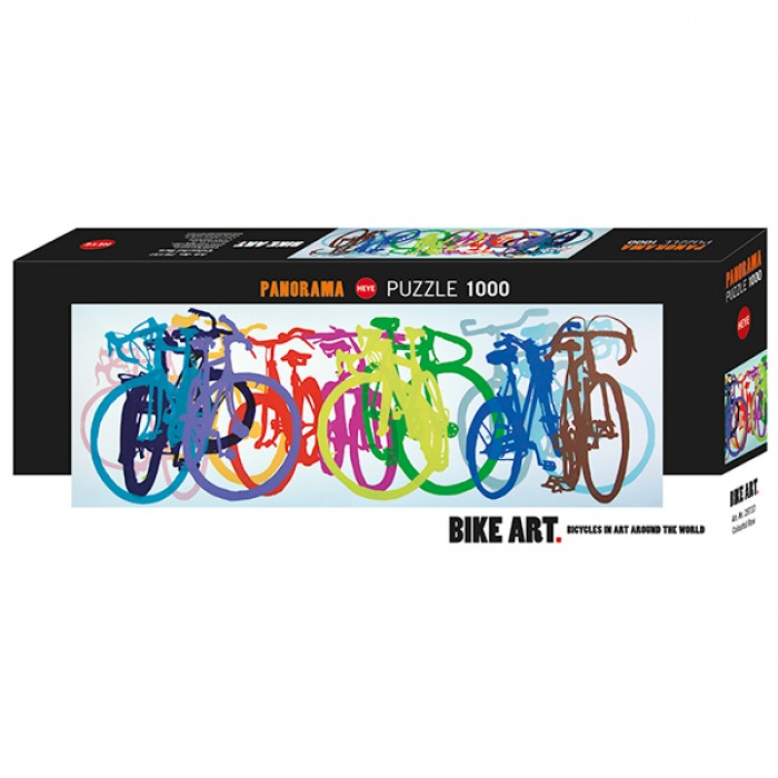 Casse-tête panoramique : Colourful Row (Bike Art Collection) - 1000 pcs - Heye