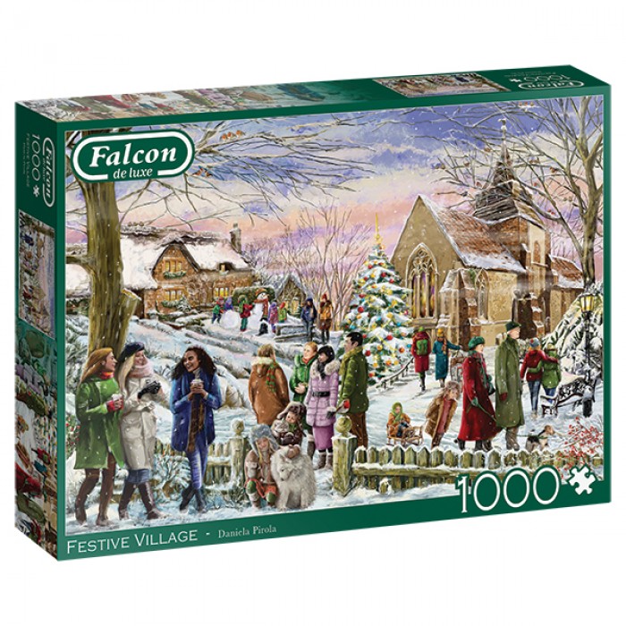 Casse-tête : Festive Village (D. Pirola) - 1000 pcs - Falcon