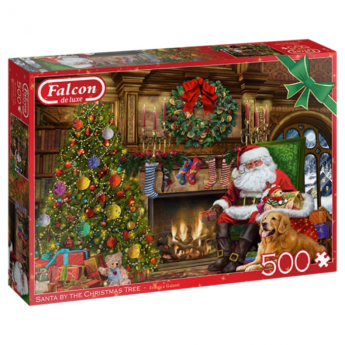 Casse-tête Falcon 500 pcs : Santa by the Christmas Tree (F. Galanti)