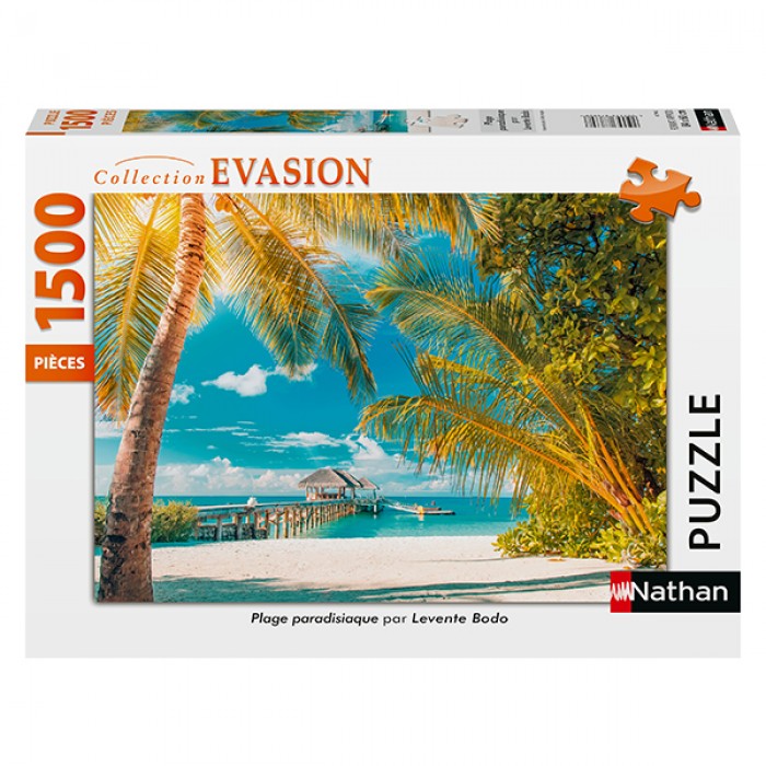 Casse-tête : Plage paradisiaque - 1500 pcs - Nathan