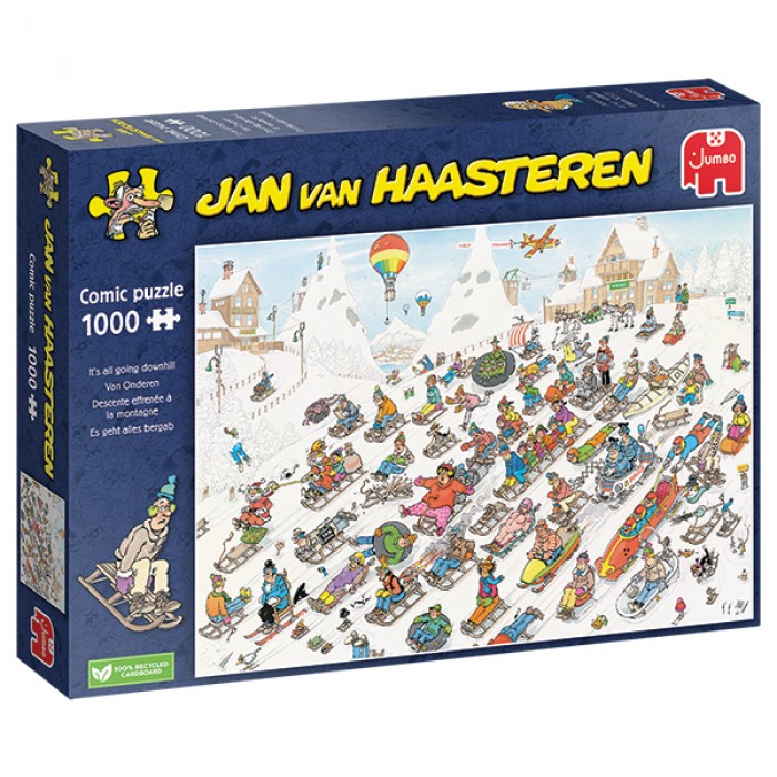 Casse-tête: Descente effrénée à la montagne (Jan Van Haasteren)  - 1000 pcs - Jumbo