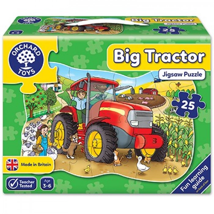 Casse-tête de plancher:  Grand Tracteur - 25 pcs - Orchard Toys