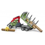 Bruder: Camion de transport de bois Granite MACK avec trois troncs d'arbre