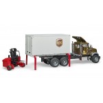 Bruder: Camion logistique UPS MACK Granite avec chariot élévateur