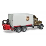 Bruder: Camion logistique UPS MACK Granite avec chariot élévateur