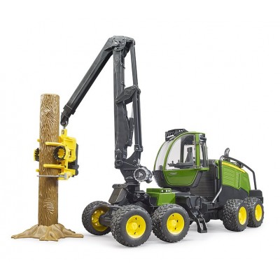 Bruder: Abatteuse John Deere 1270G avec 1 tronc d'arbre