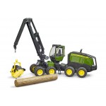 Bruder: Abatteuse John Deere 1270G avec 1 tronc d'arbre