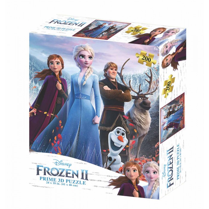 Casse-tête 3D Lenticulaire : Disney - Frozen 2 - 200 pcs - Prime 3D