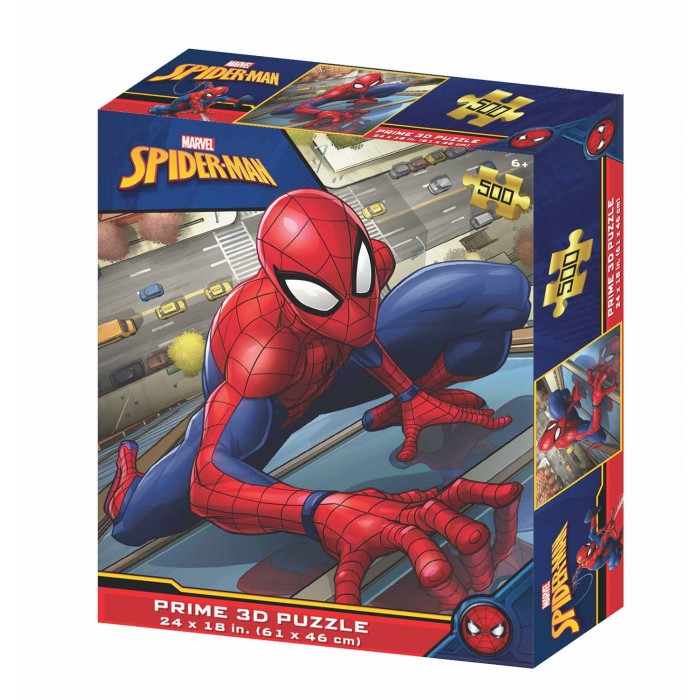 Casse-tête 3D Lenticulaire : Marvel - Spider Man - 500 pcs - Prime 3D