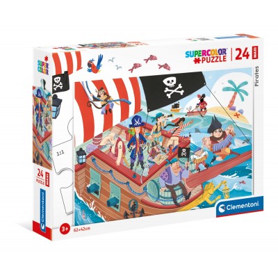 Casse-tête de plancher : Pirates - 24 pcs - Clementoni