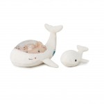 Veilleuse Cloud B : Tranquil Whale - White Family (Famille de baleines blanches)