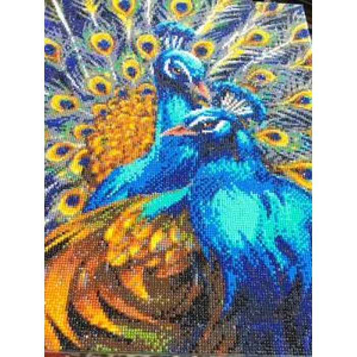 Peinture de diamants : Blue Rhapsody Peacocks  - Craft Buddy