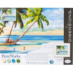 Peinture par numéro PaintWorks : Vue tropicale (14" x 11")
