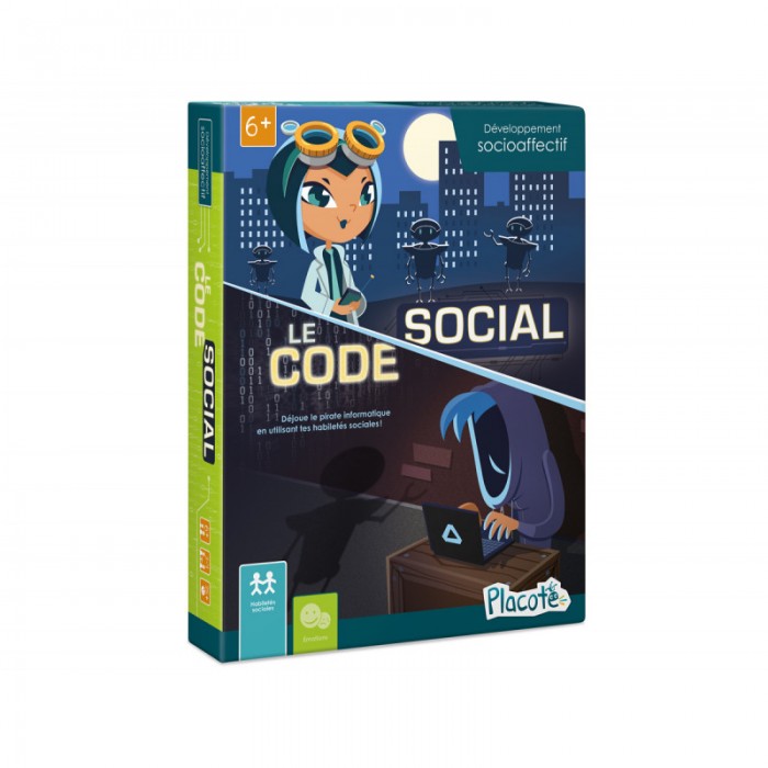 Le code social est un jeu de la compagnie québecoise Placote qui a pour objectif le développer des habiletés sociales pour les enfants de 6 ans et plus  - Franc Jeu Repentigny