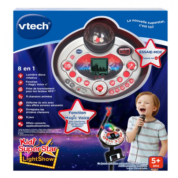 Vtech : Micro à pied Kidi SuperStar LightShow noir