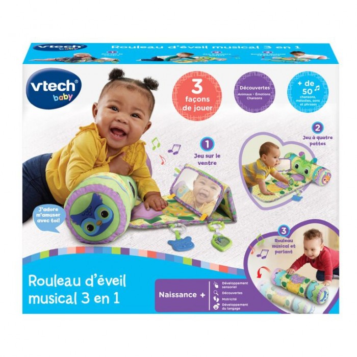 Vtech Baby : Rouleau d'éveil musical 3 en 1