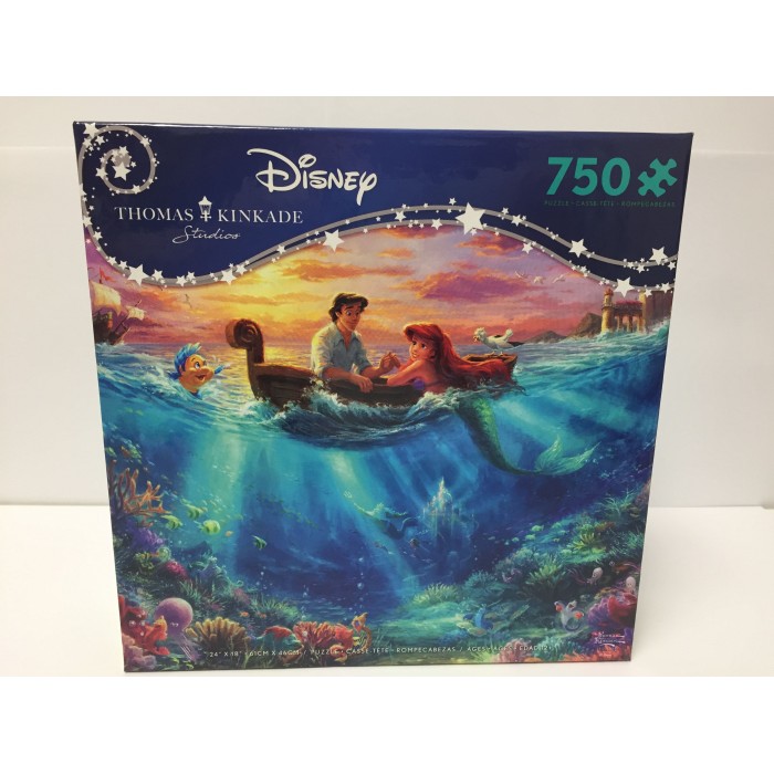 Casse-tête:  Disney : Petite sirène tombant amoureuse (Thomas Kinkade) -  750 pcs  - Ceaco
