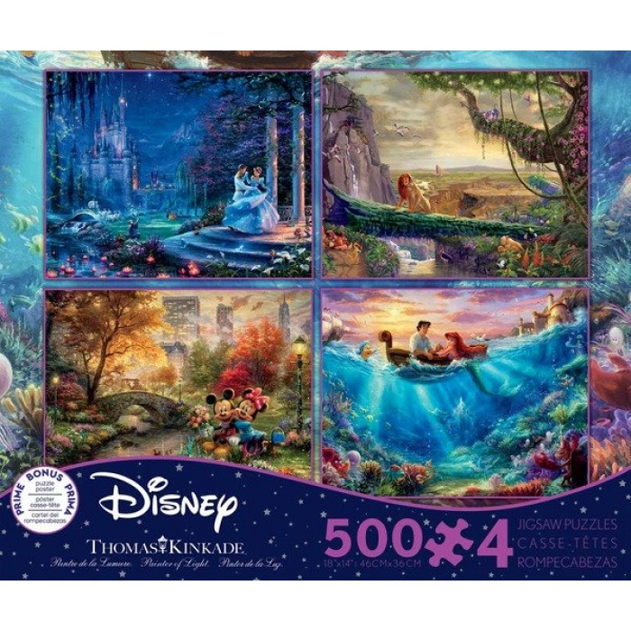 Casse-tête :  Disney Dreams collection (Thomas Kinkade) -  4x 500 pcs - Ceaco