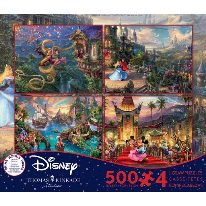 Casse-tête :  Disney Dreams collection (Thomas Kinkade) -  4x 500 pcs - Ceaco