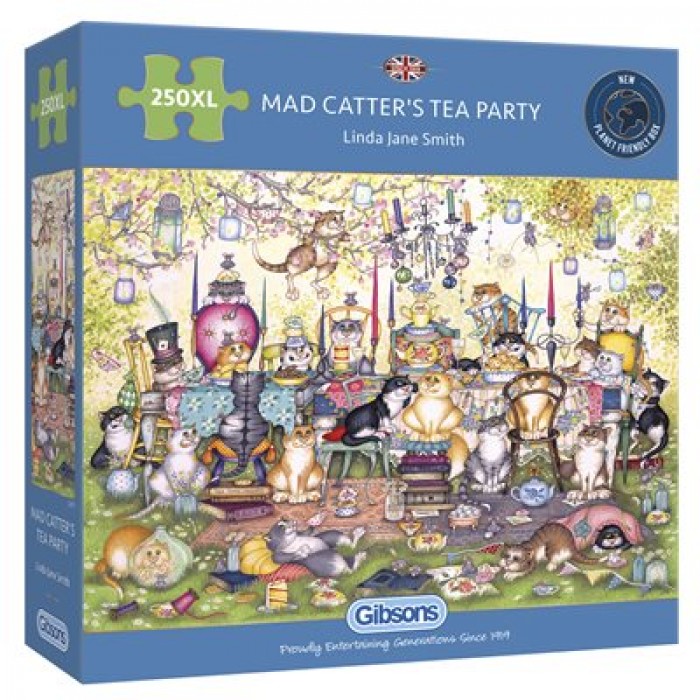 Casse-tête larges pièces : Mad Catter's Tea Party (L. J. Smith) - 250 pcs XXL - Gibsons