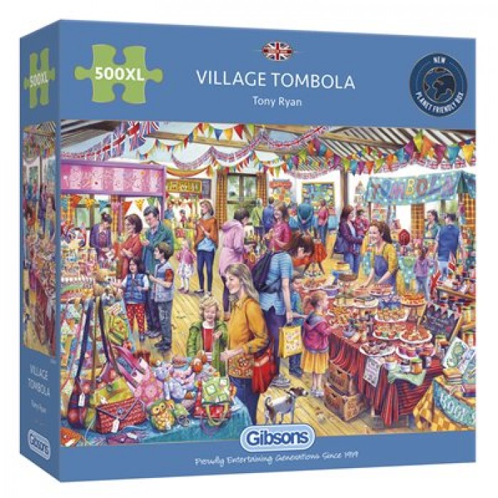 Casse-tête larges pièces : Village Tombola (T. Ryan) - 500 pcs XXL - Gibsons