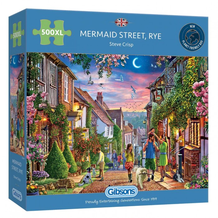 Casse-tête à 500 larges pièces Gibsons : Mermaid Street, Rye par Steve Crisp pour les amateurs de puzzles! - Franc Jeu Repentigny