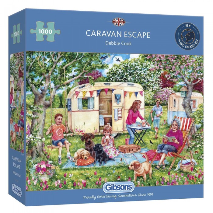 Casse-tête 1000 pièces Gibsons : Caravan Escape par l'artiste Debbie Cook pour les fans de puzzles! - Franc Jeu Repentigny