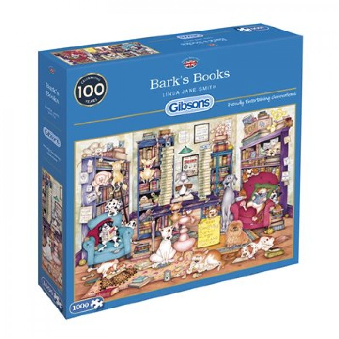 Casse-tête 1000 pièces Gibsons : Bark's Books par Linda Jane Smith pour les fans de puzzles! - Franc Jeu Repentigny