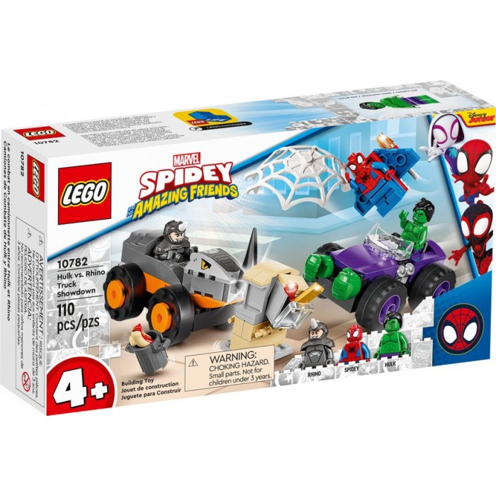 LEGO Spiderman : Le combat en camions entre Hulk et Rhino - 110 pcs 