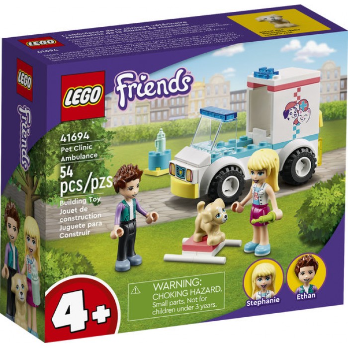 Ensemble de construction Lego Friends: L’ambulance de la clinique vétérinaire pour les enfants de 4 ans + - Franc Jeu Repentigny