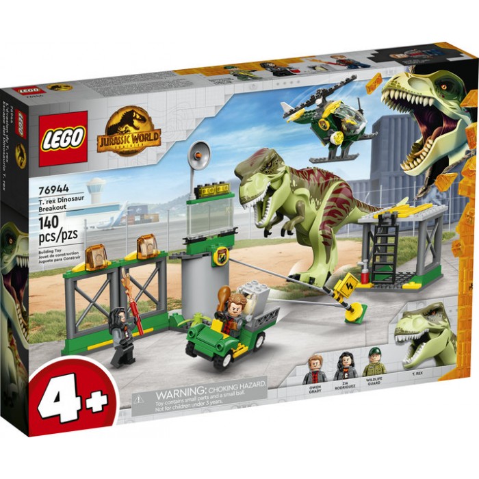 LEGO Jurassic World: L’évasion du dinosaure T. rex - 140 pcs