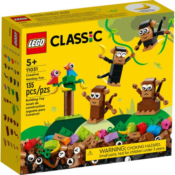 LEGO Classic:  Le plaisir créatif des singes - 135 pcs