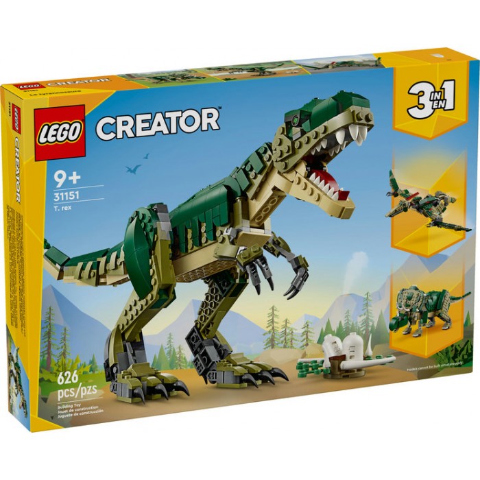 LEGO Creator 3-en-1 : Le tyrannosaure - 626 pcs