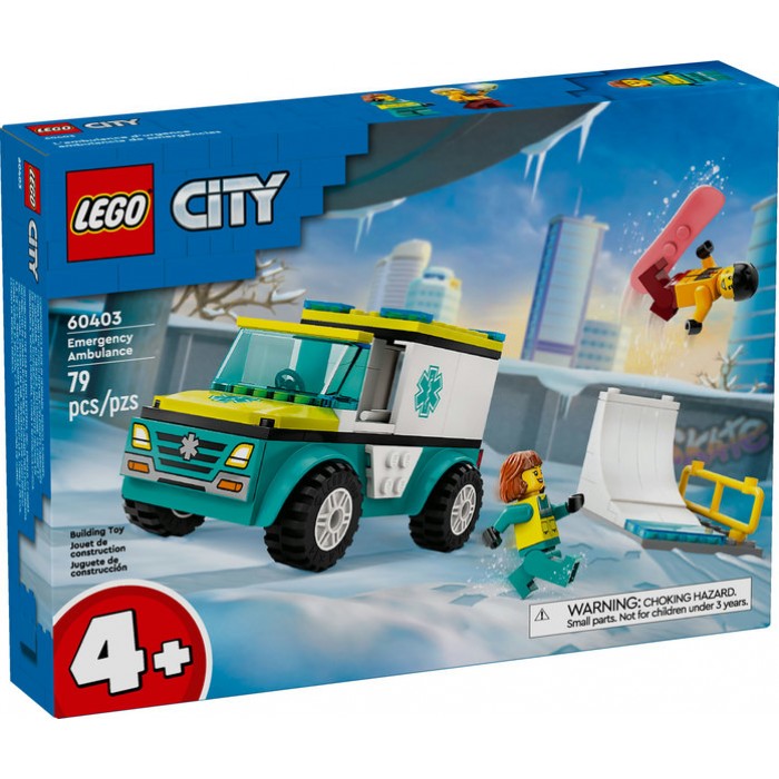 LEGO City : L’ambulance d’urgence et le surfeur des neiges - 79 pcs