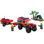 LEGO City : Le camion de pompiers 4x4 avec bateau de sauvetage - 301 pcs