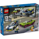 LEGO City : La poursuite entre la voiture de police et la voiture puissante - 213 pcs