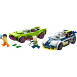 LEGO City : La poursuite entre la voiture de police et la voiture puissante - 213 pcs