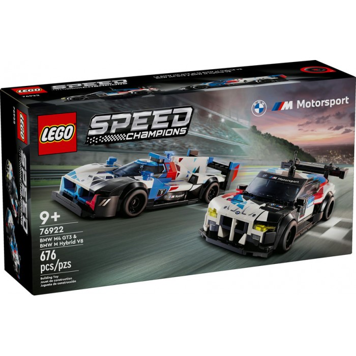 LEGO Speed Champions : Les voitures de course BMW M4 GT3 et BMW M Hybrid V8 - 676 pcs