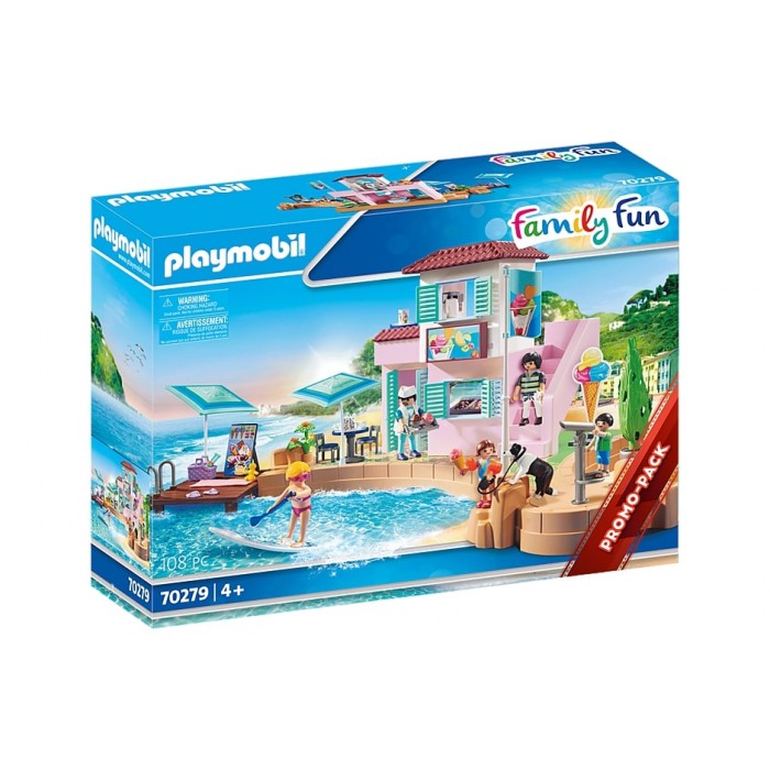Playmobil de la collection Family Fun pour les enfants de 4 ans et plus : Port avec restaurant de glaces - Franc Jeu Repentigny