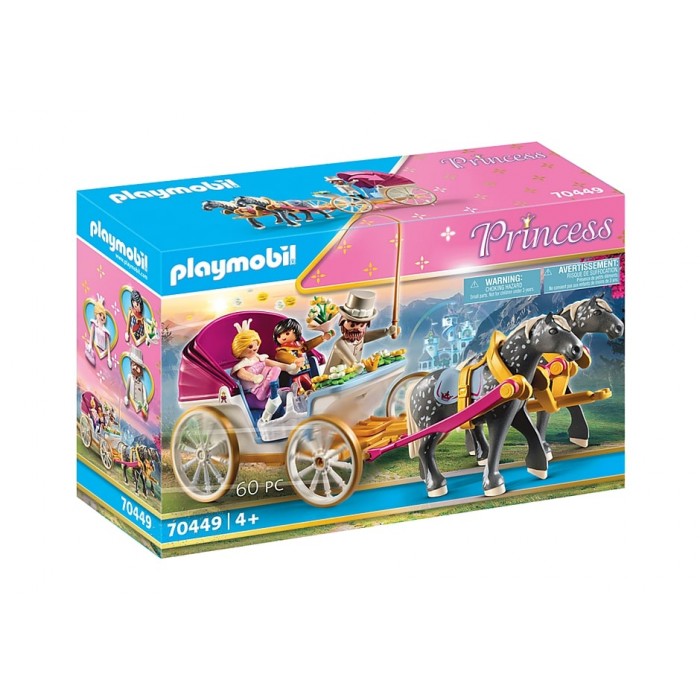 Playmobil : Princess - Calèche et couple royal