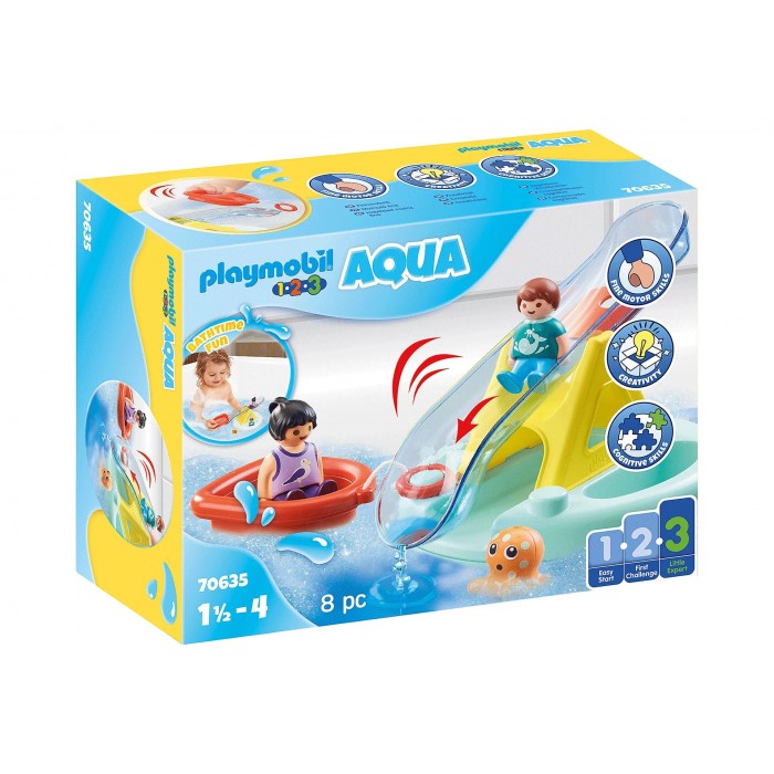 Playmobil : 1.2.3. Aqua - Ilôt avec toboggan aquatique