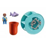 Playmobil : 1.2.3. Aqua - Roue aquatique avec bébé requin