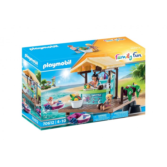 Bar flottant et vacanciers est un jouet Playmobil de la collection Family Fun pour les enfants de 4 ans et plus - Franc Jeu Repentigny