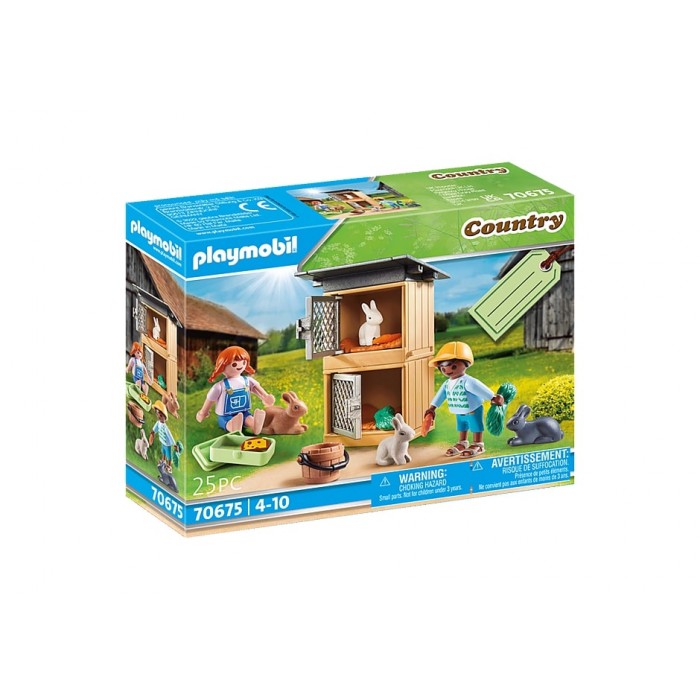 Set cadeau Enfants et lapins de la collection Country de Playmobil est un ensemble de jouets sous le thème des chevaux pour les enfants à partir de 4 ans - Franc Jeu Repentigny