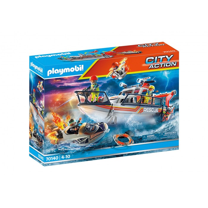 Playmobil : City Action - Bateau général des sauveteurs en mer