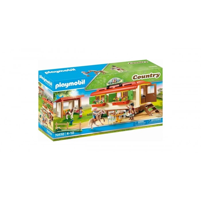 Playmobil : Country - Box de poneys et roulotte
