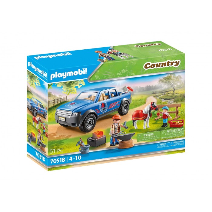 Playmobil : Country - Maréchal-ferrant et véhicule