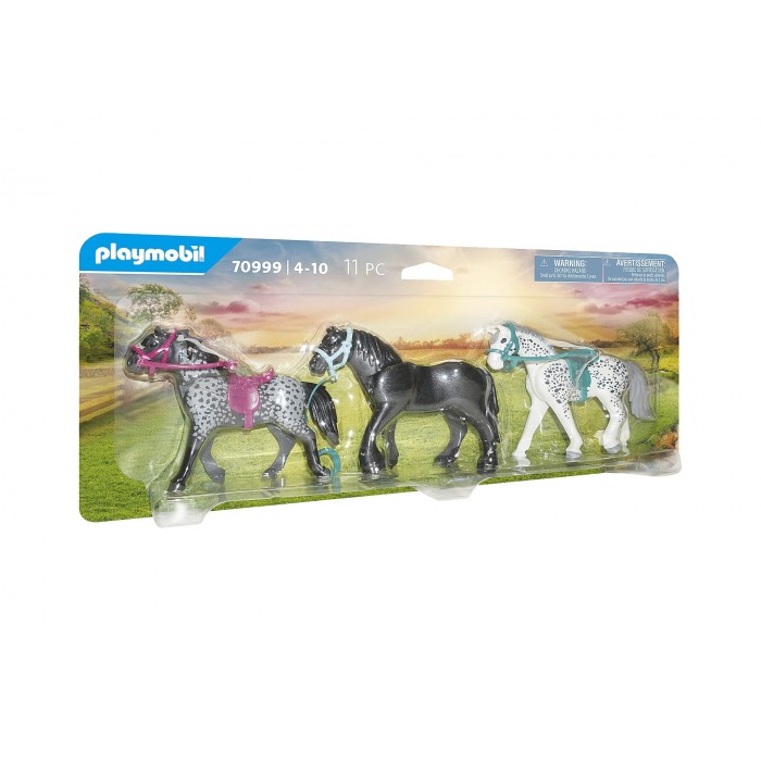 Playmobil : Country - 3 chevaux : Frison, Knabstrupper et Andalou