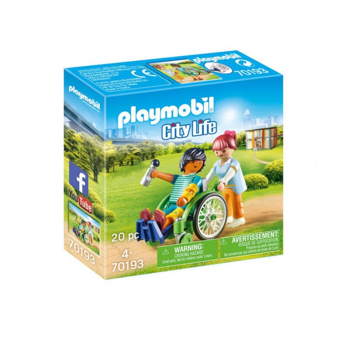 Playmobil : City Life - Patient en fauteuil roulant