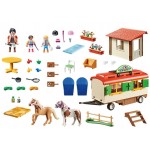 Playmobil : Country - Box de poneys et roulotte *